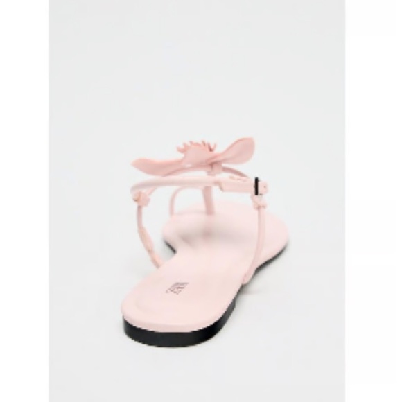Zara Flat thong sandals with flower embellishment pink - Picture 4 of 15